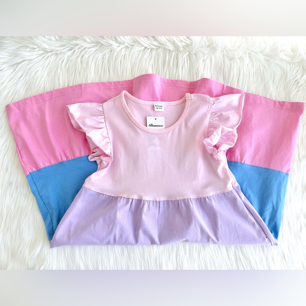 GIRLS PASTEL DRESS - Picture 12 of 15